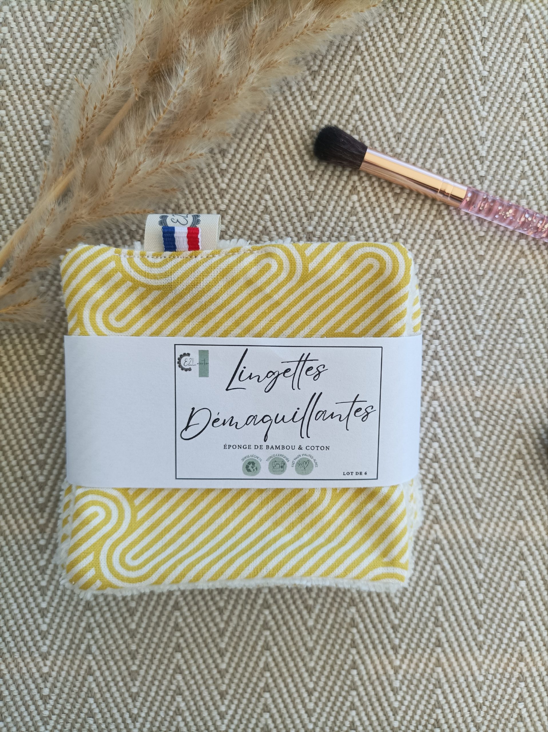 Lingettes réutilisables E2L Création zero dechet fais main