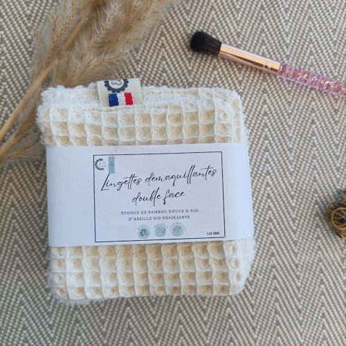 Lingettes Double Face Bambou & Nid d&rsquo;Abeille Bio Lot de 6