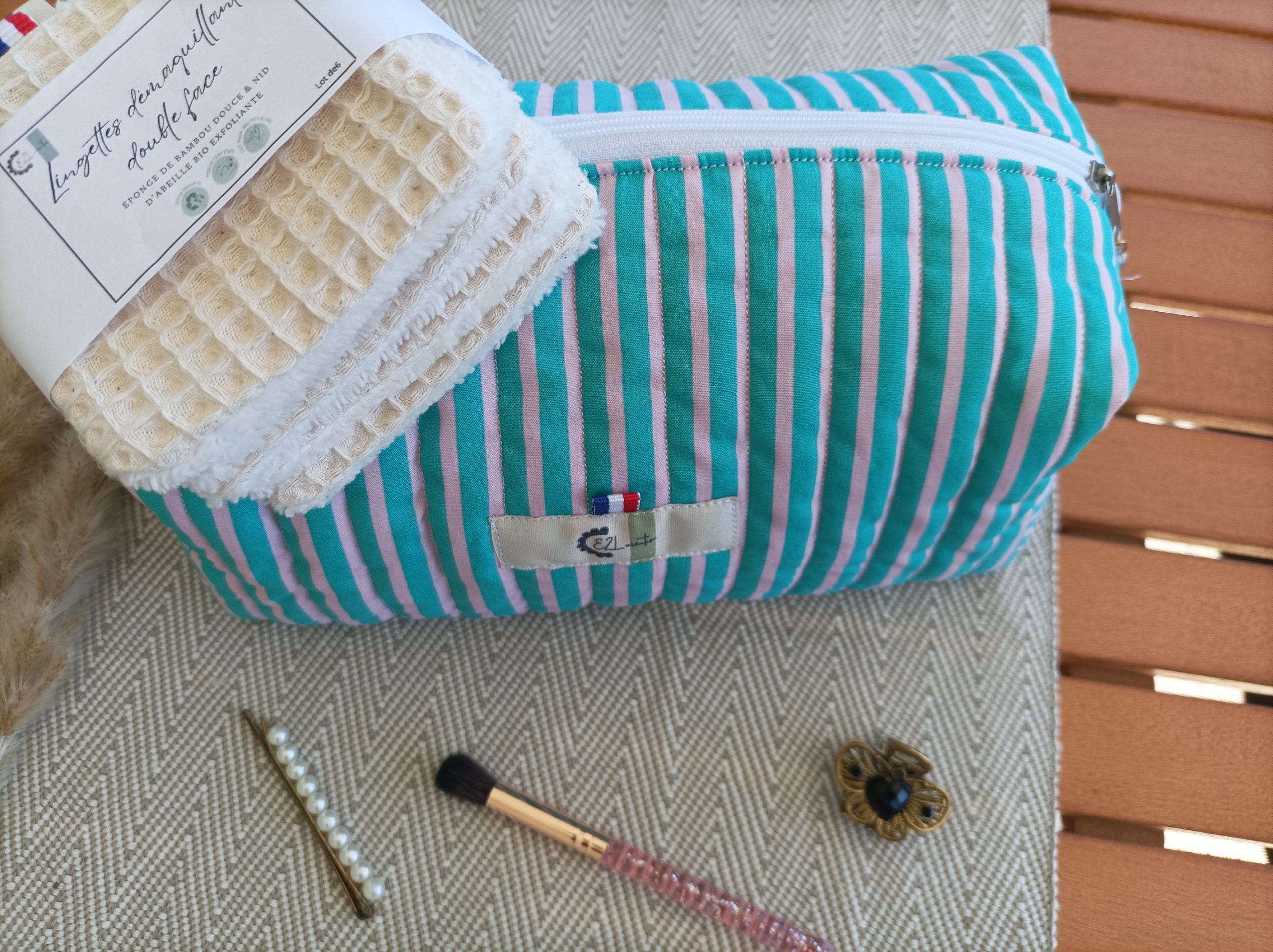 Trousse de toilette matelassé par E2L Création