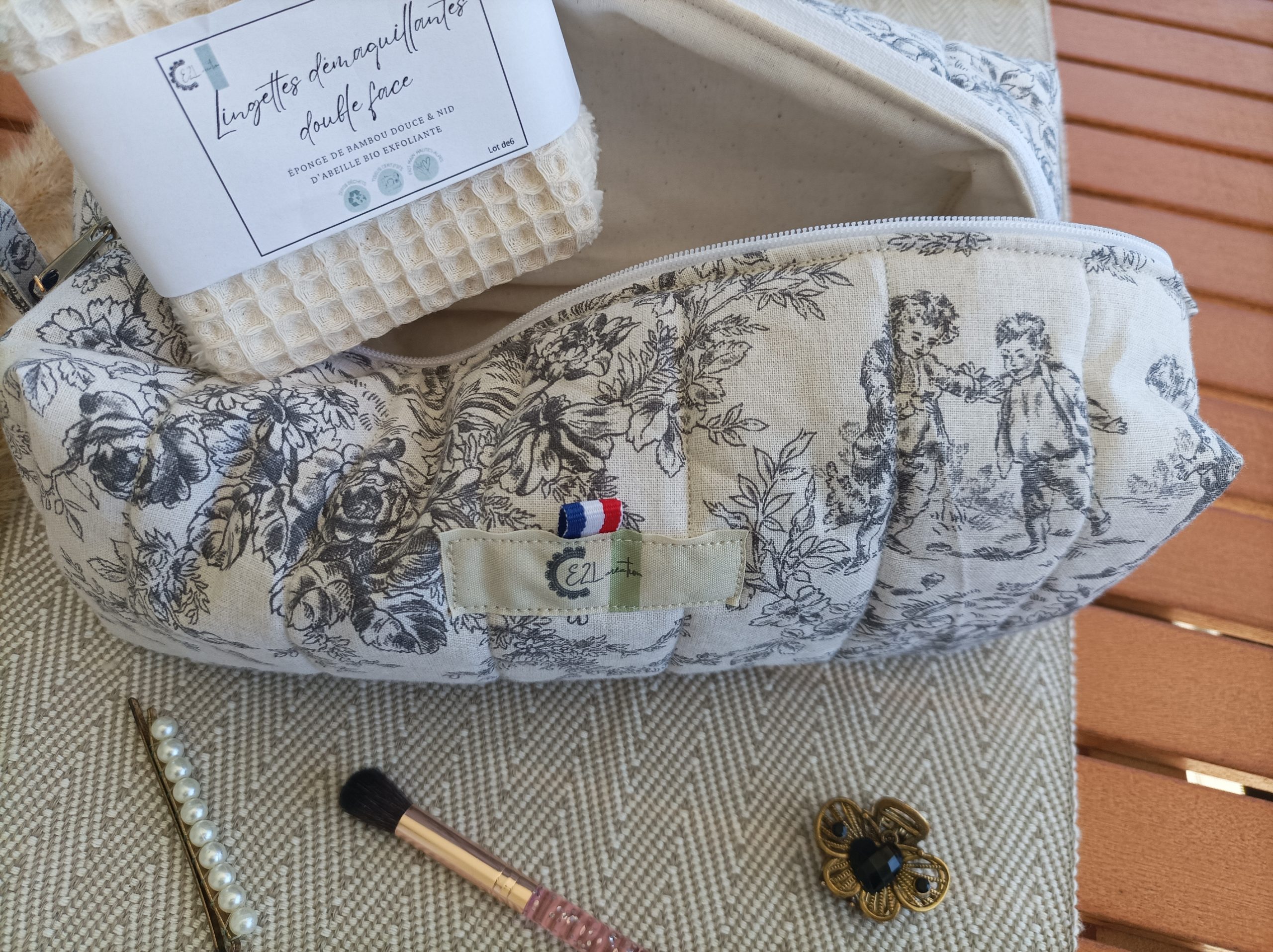 Trousse de toilette matelassé par E2L Création