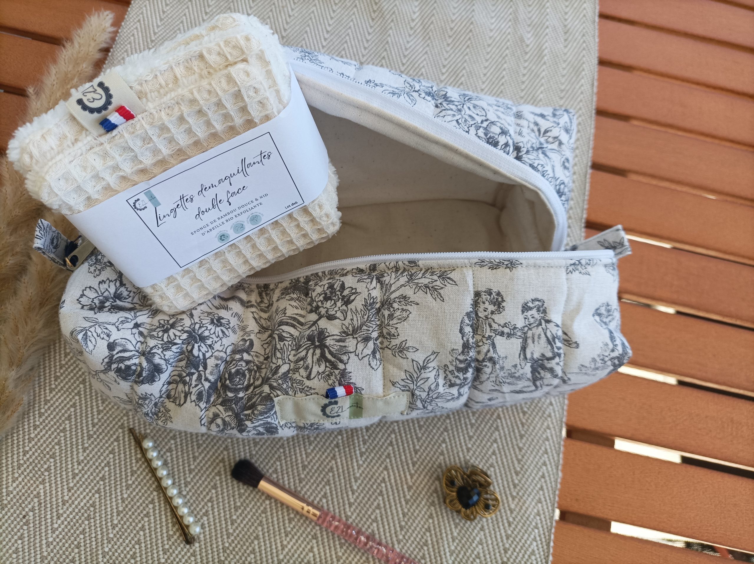 Trousse de toilette matelassé par E2L Création