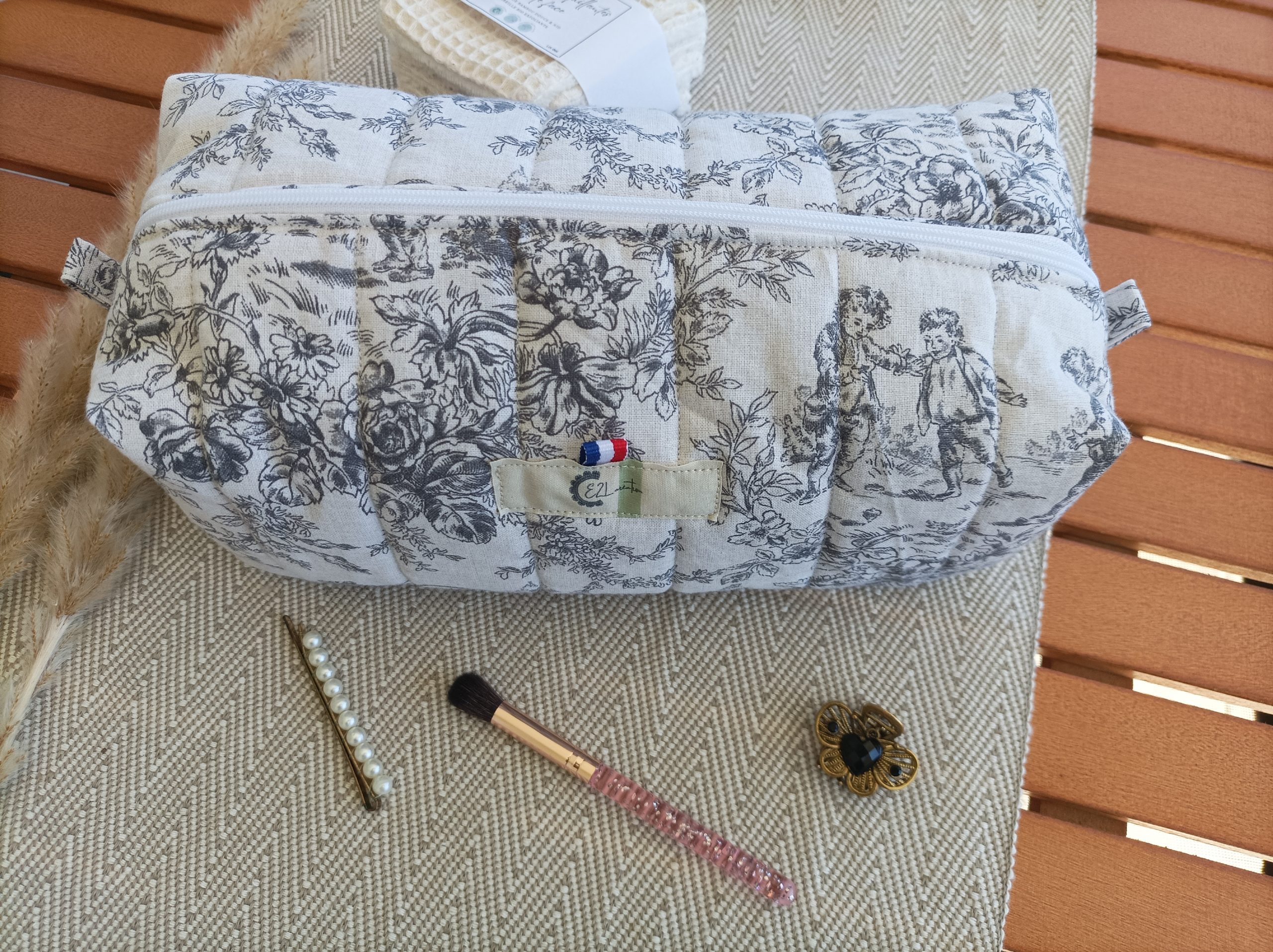 Trousse de toilette matelassé par E2L Création