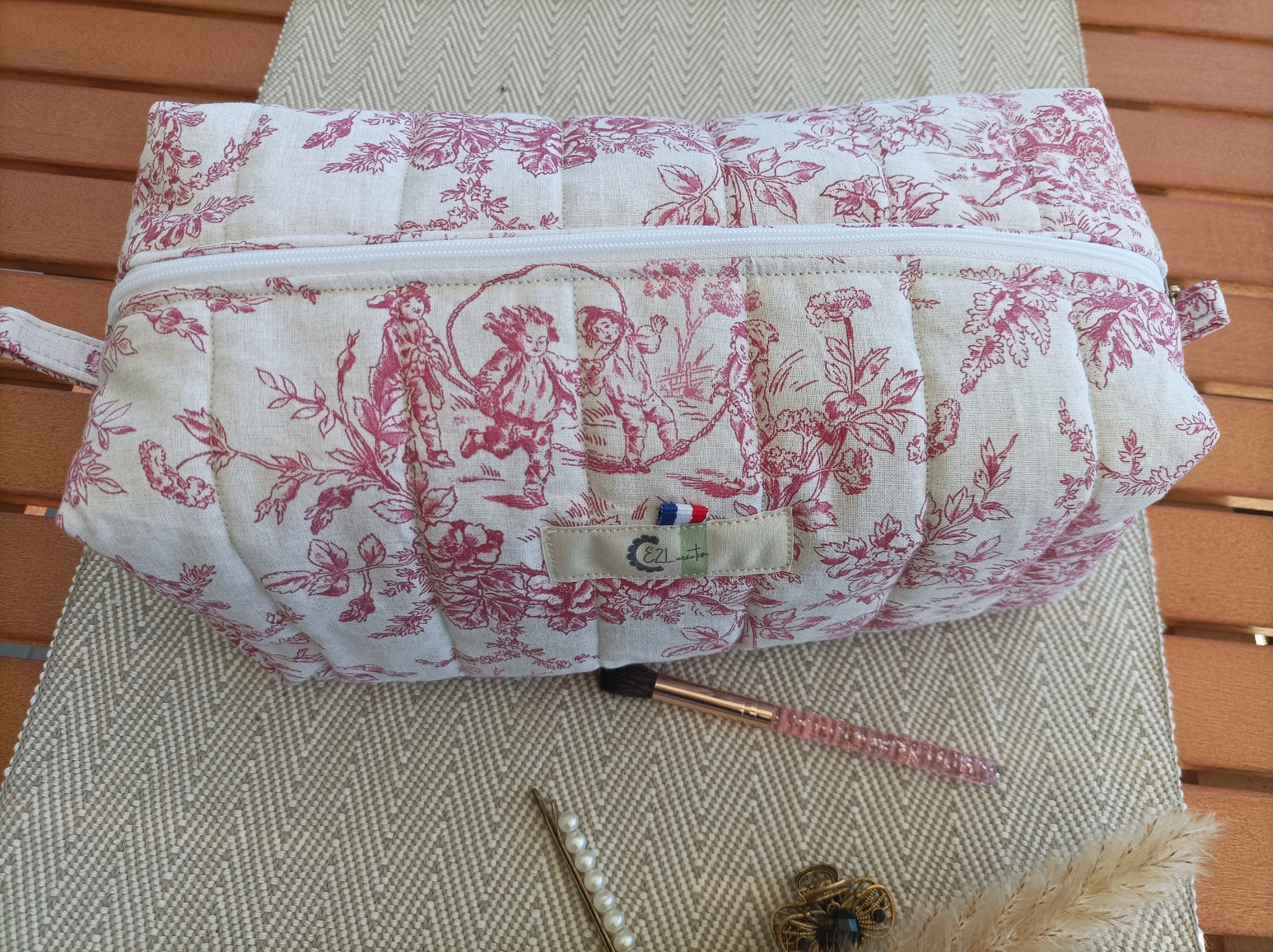 Trousse de toilette matelassé par E2L Création