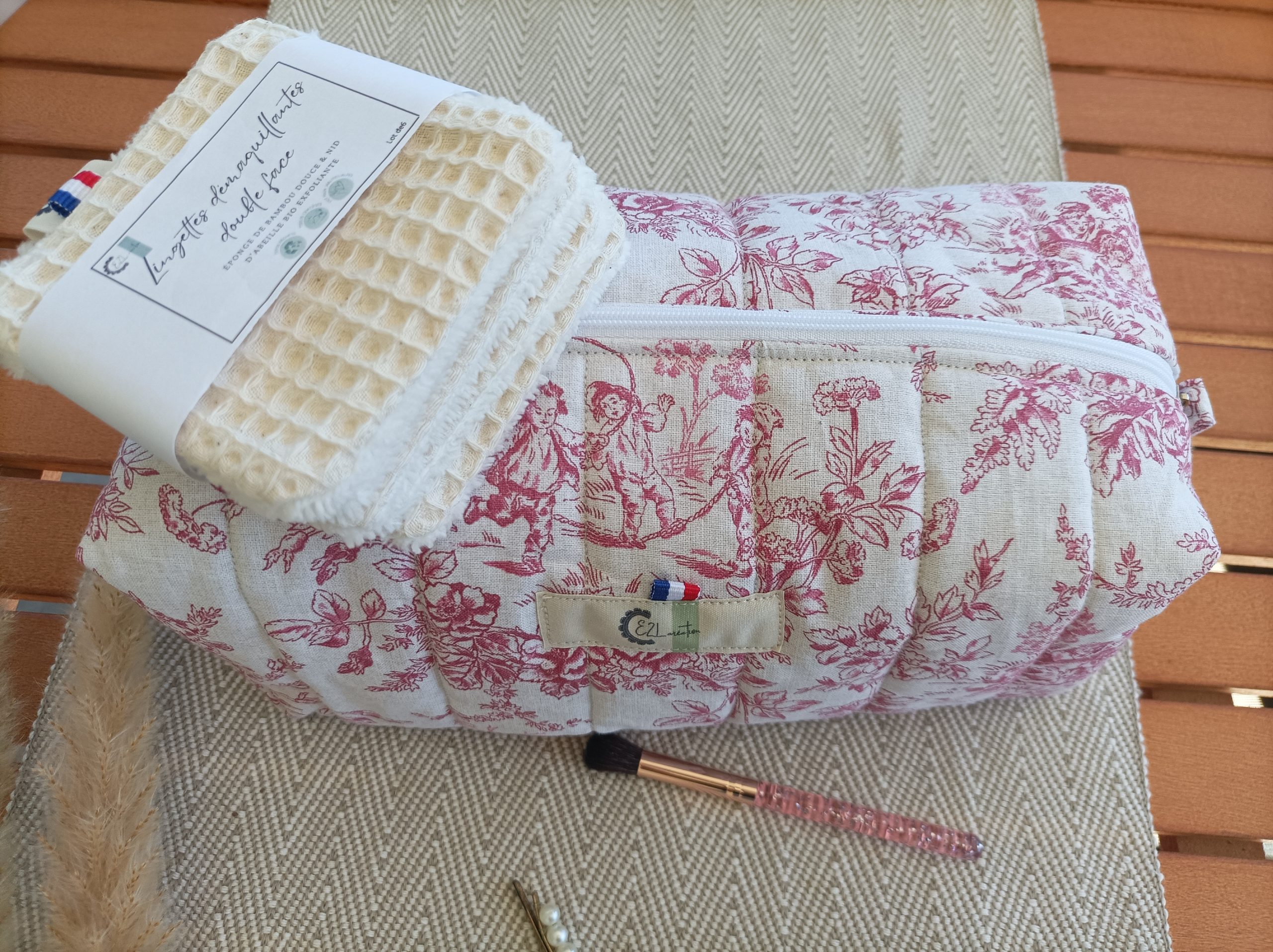 Trousse de toilette matelassé par E2L Création
