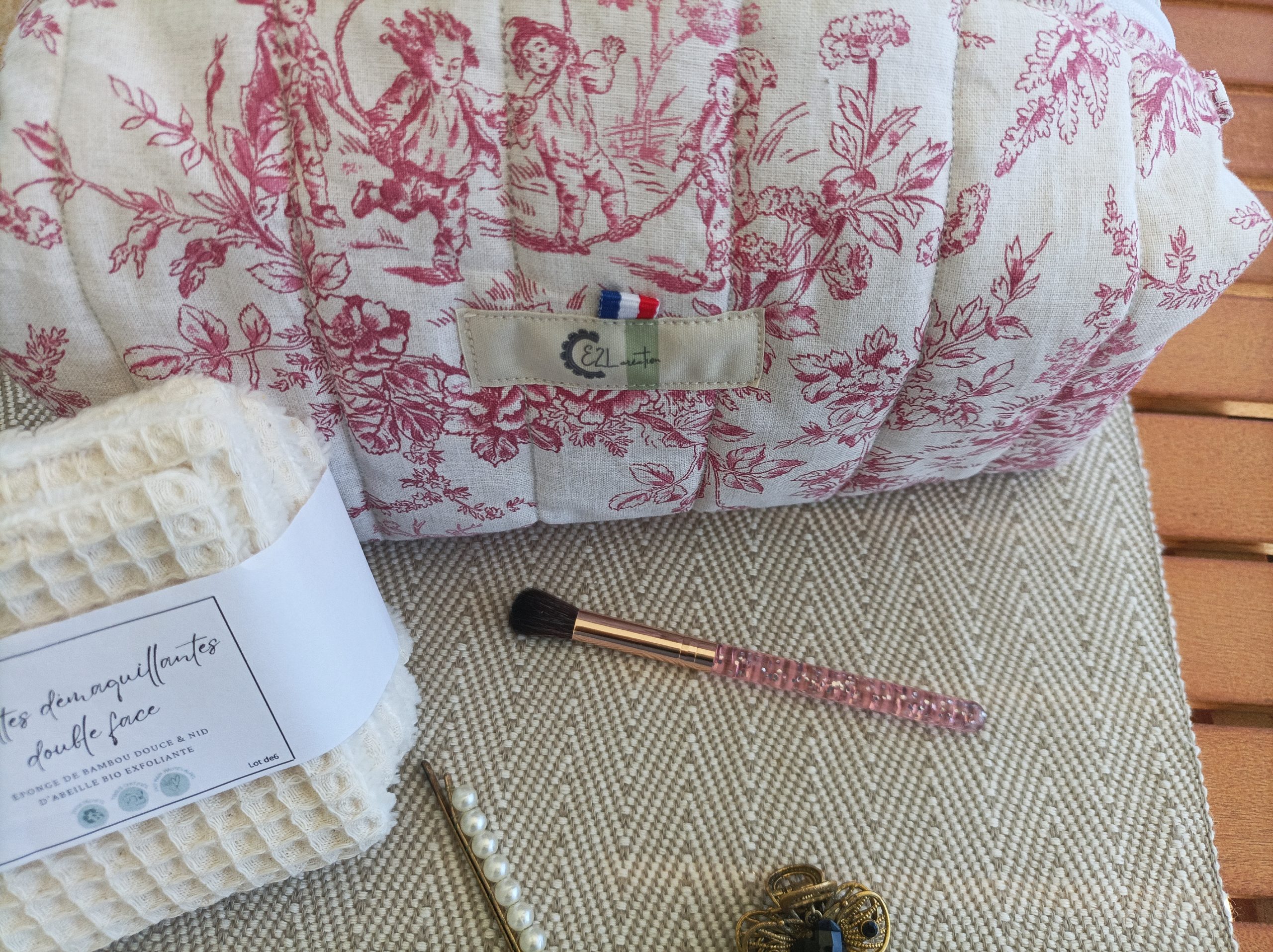 Trousse de toilette matelassé par E2L Création