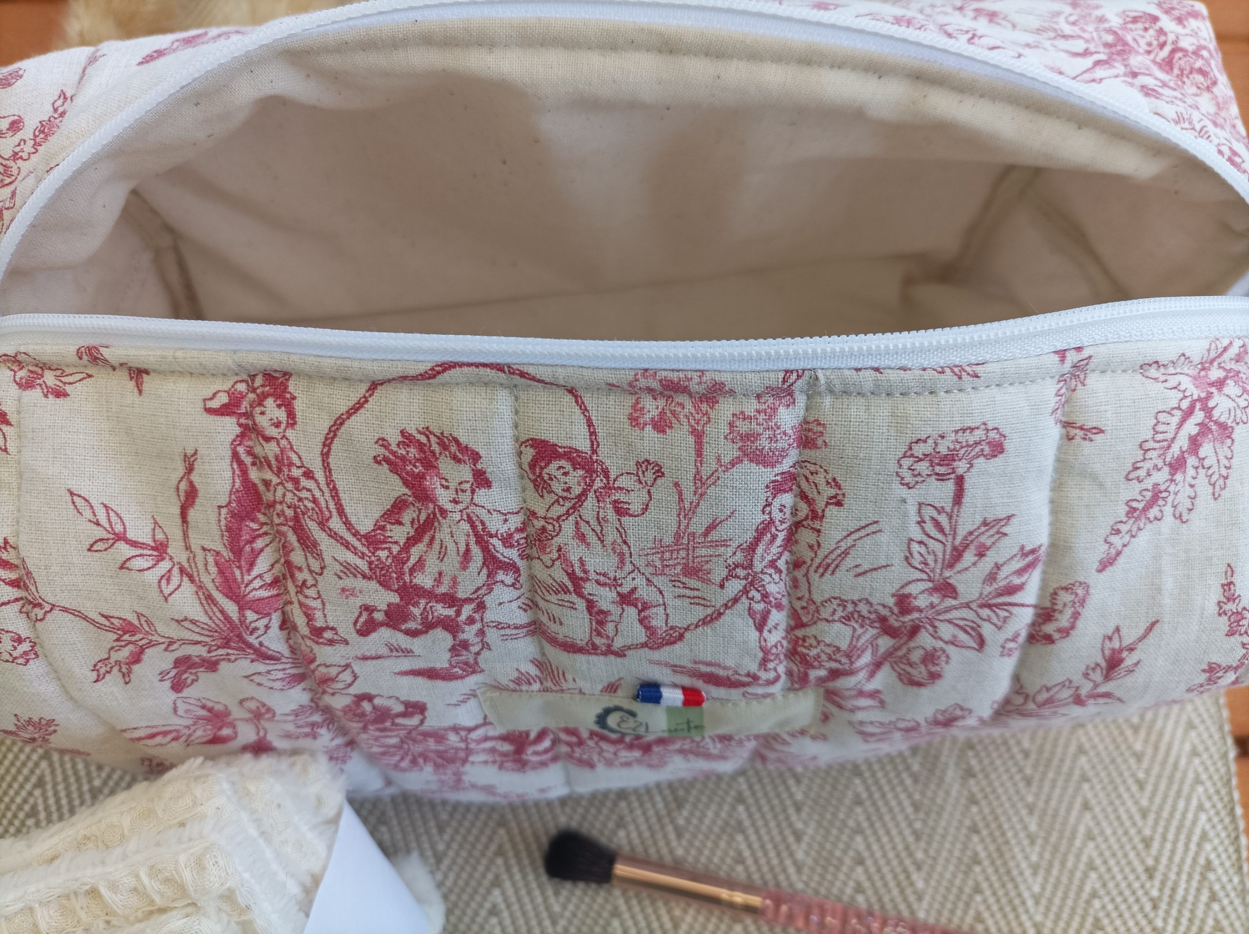 Trousse de toilette matelassé par E2L Création