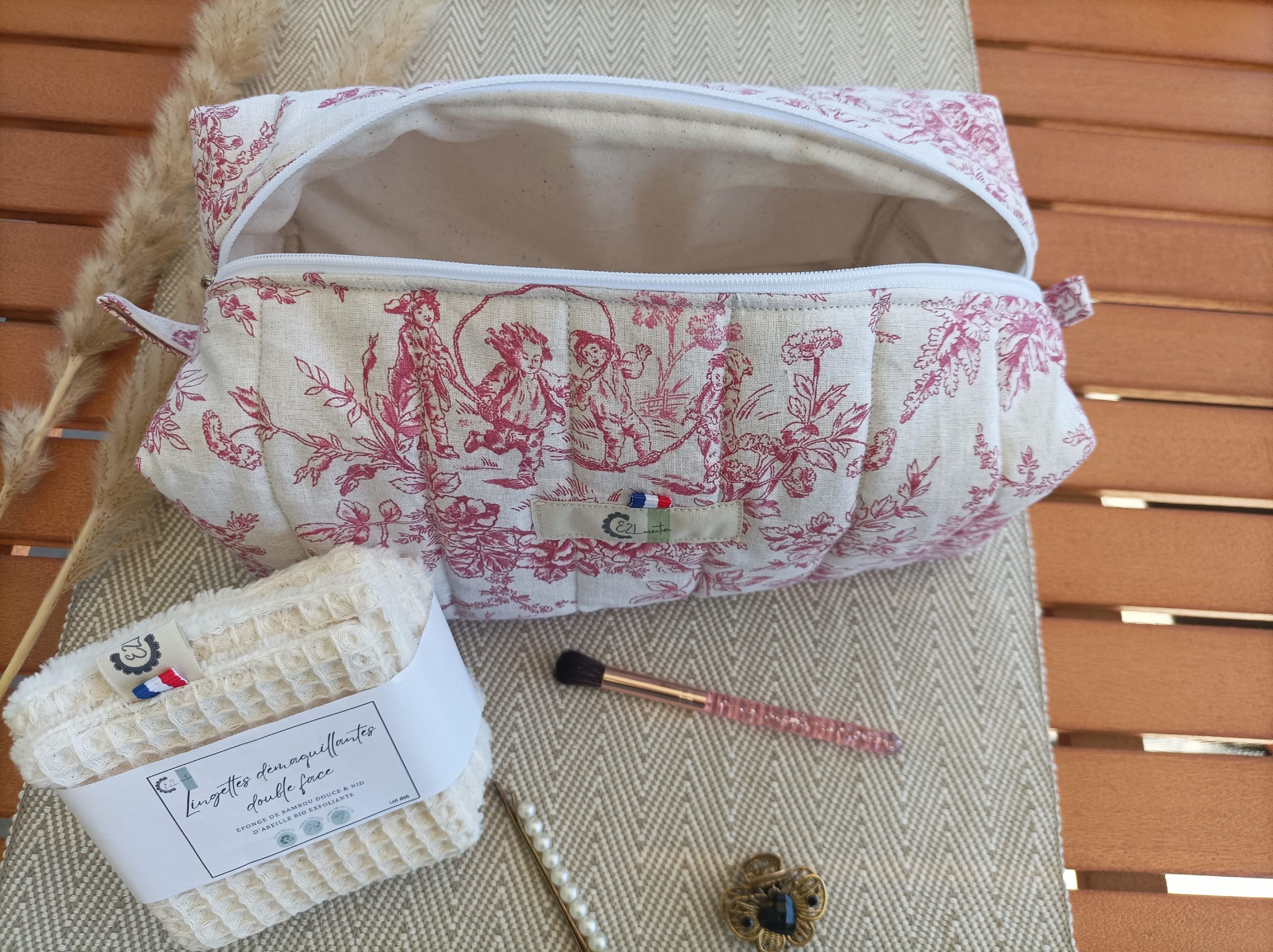 Trousse de toilette matelassé par E2L Création