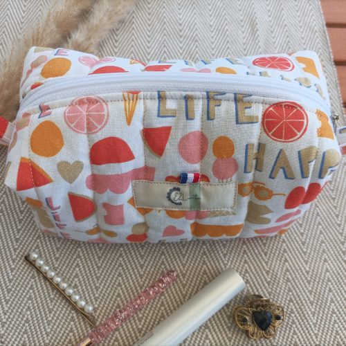 Trousse de toilette / trousse à maquillage matelassée