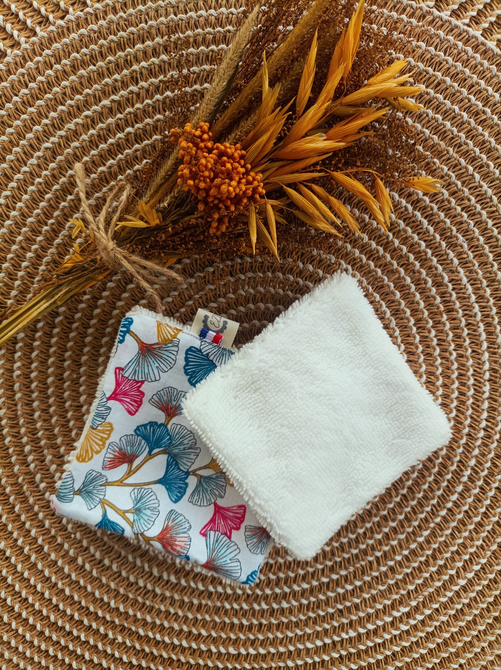 Lingettes démaquillantes réutilisables — Ginkgo – Image 2