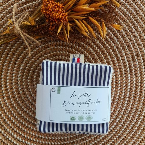 Lingettes démaquillantes réutilisables — Marine