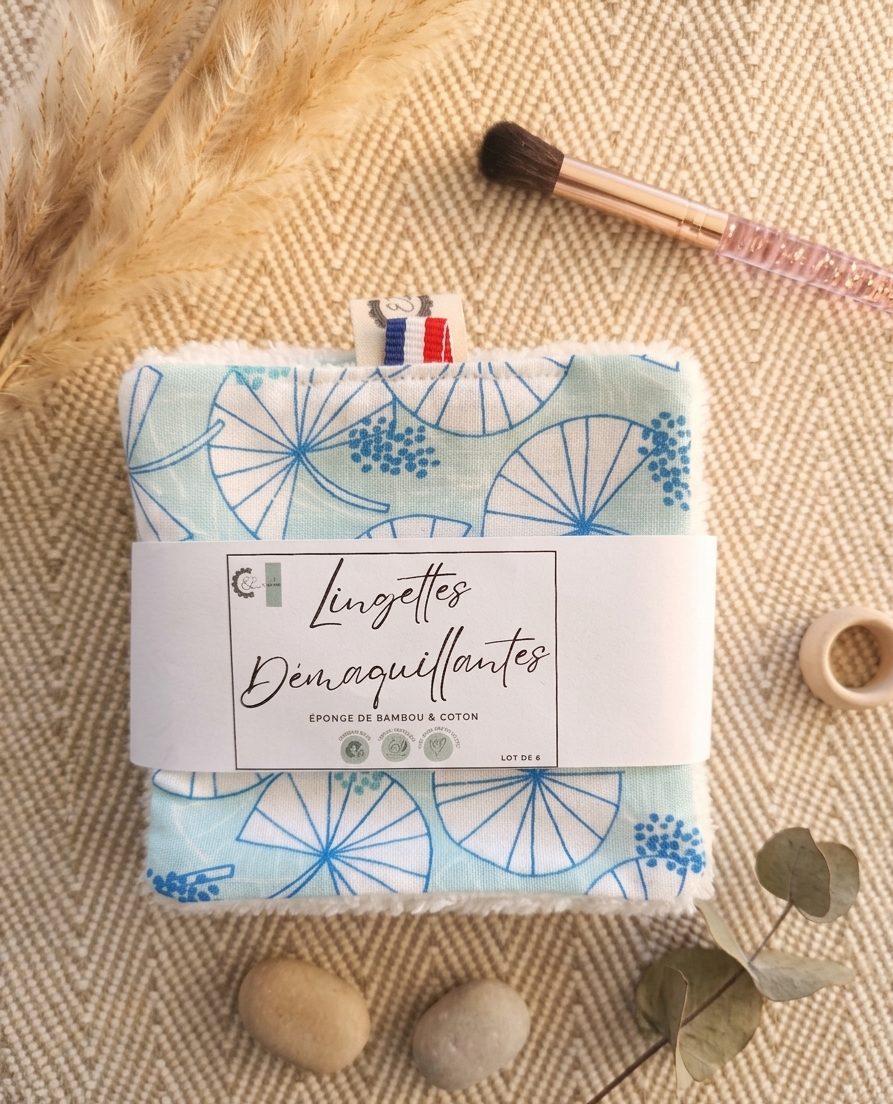 Lingette réutilisable lot de 6 E2L Création fait main