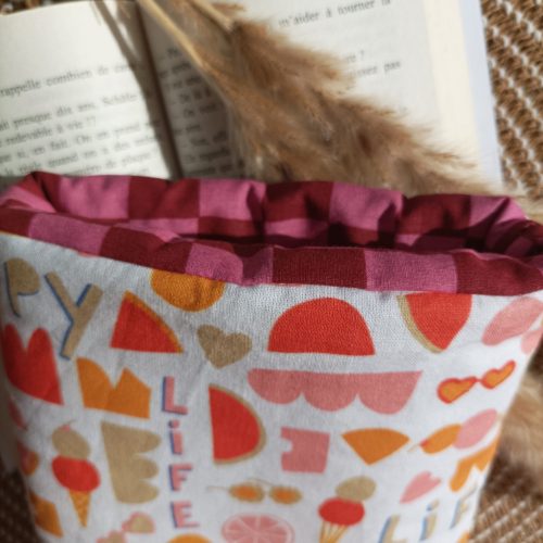 Pochette livre de poche — « Happy Life » pop estival
