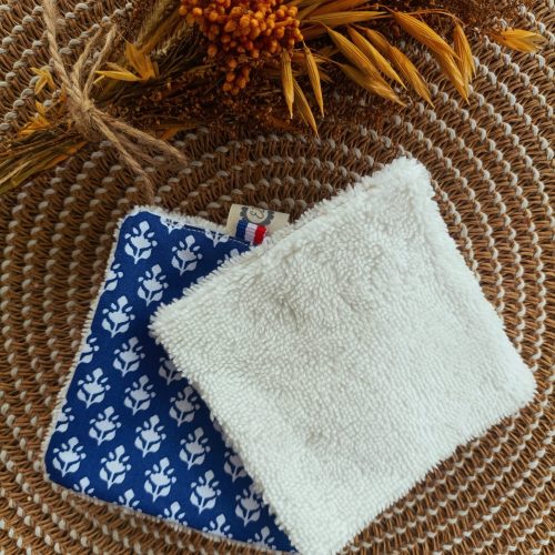 Lingettes démaquillantes réutilisables — Bleu