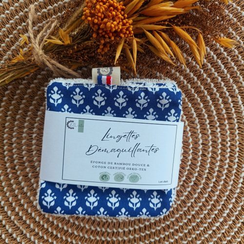 Lingettes démaquillantes réutilisables — Bleu