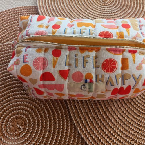 Trousse de Toilette Matelassée happy