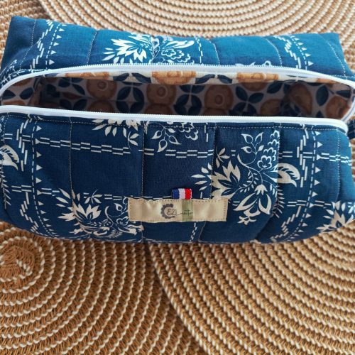 Trousse de Toilette Matelassée marine