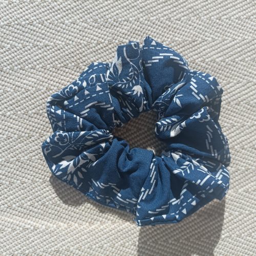 Chouchou « Fleurs Marine »