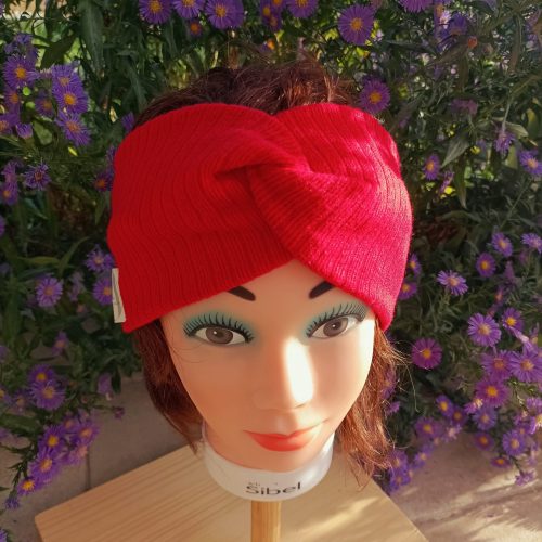 Bandeau d&rsquo;hiver rouge twisté